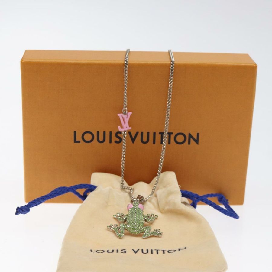【日本直送】路易威登 Collier LV Crazy Animals 青蛙項鍊 銀色 MP3390 正品 118462-11