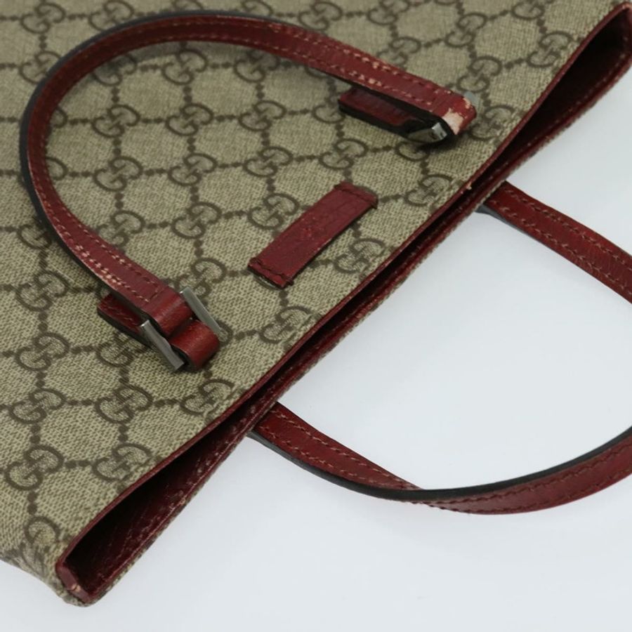 【日本直送】GUCCI GG Supreme 手提包 PVC 米色 銀色 117551 正品 119722-5