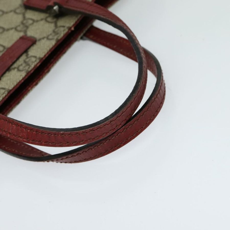 【日本直送】GUCCI GG Supreme 手提包 PVC 米色 銀色 117551 正品 119722-6