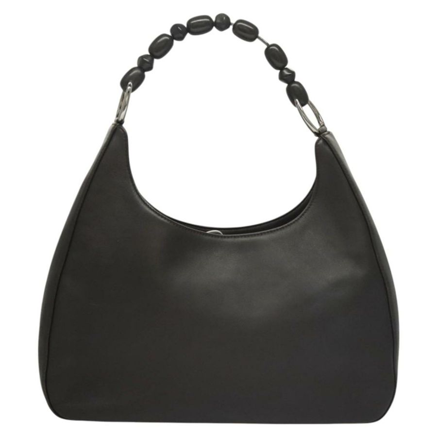 【日本直送】Christian Dior Maris Pearl 肩背包 皮革 黑色 銀色 正品 ep8734-1