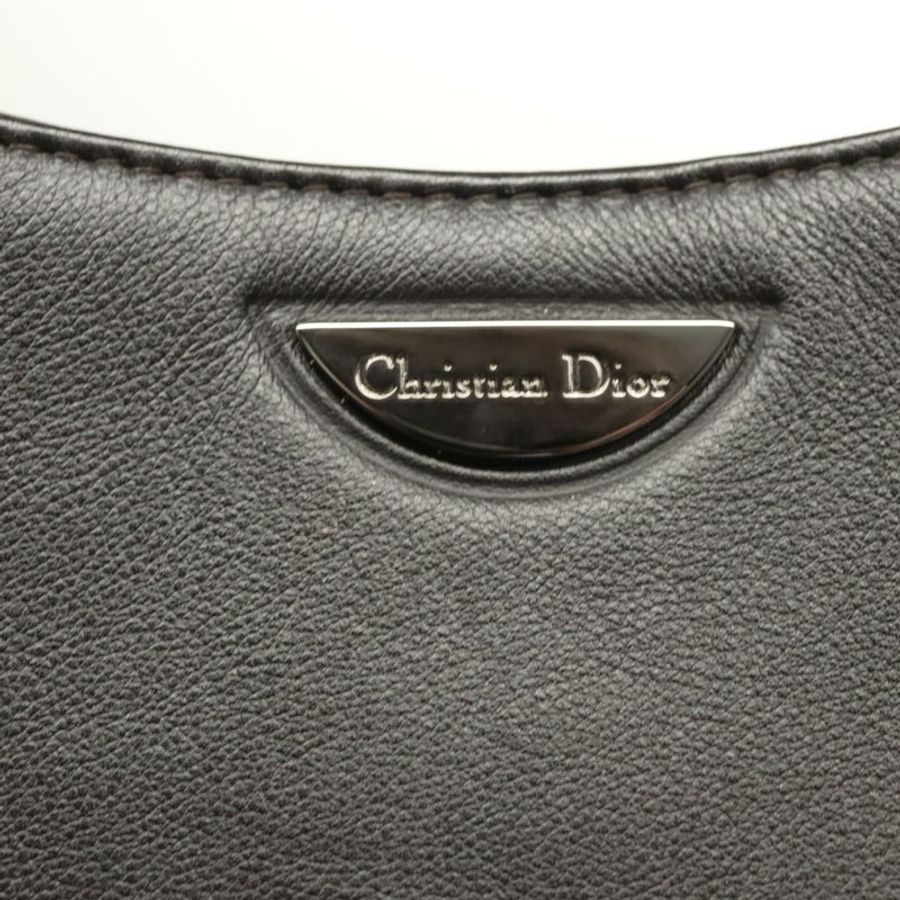 【日本直送】Christian Dior Maris Pearl 肩背包 皮革 黑色 銀色 正品 ep8734-16