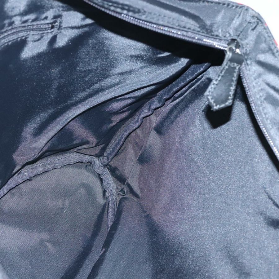 【日本直送】Burberrys Nova Check Blue Label 托特包 尼龍 黑色 銀色 Auth kk486-16
