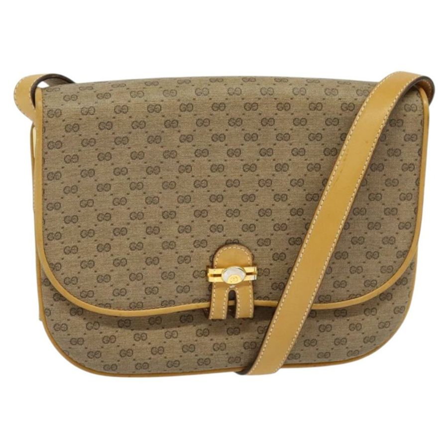 【日本直送】GUCCI Micro GG Supreme 單肩包 PVC 米色 金色 001 406 1780 正品 th5863-0