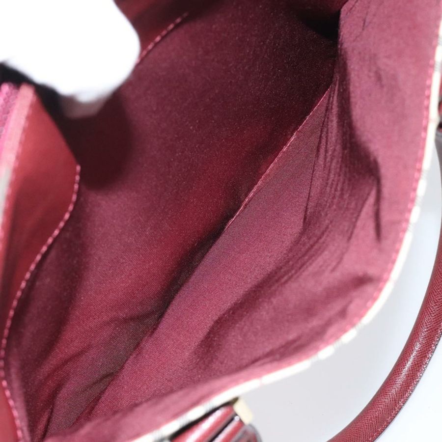 【日本直送】BURBERRY Nova 格紋手提包 帆布 米色 金色 正品 119890-23