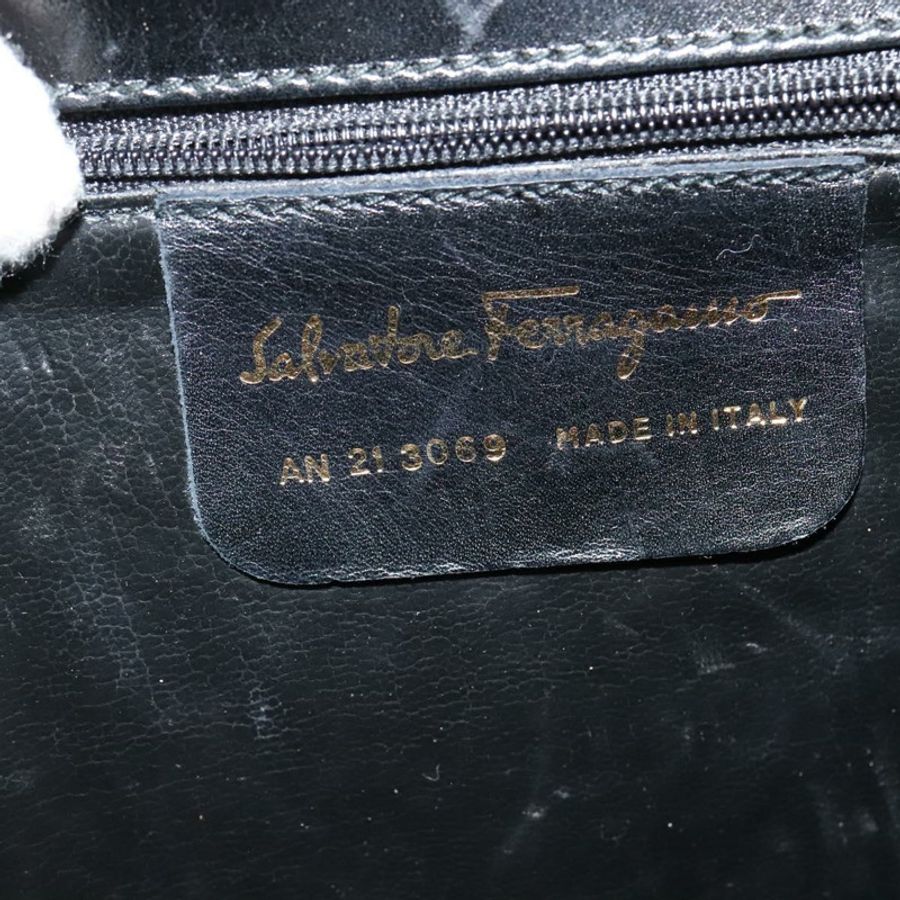 【日本直送】Salvatore Ferragamo Gancini 手提包 皮革 兩用 黑色 金色 正品 119166-11