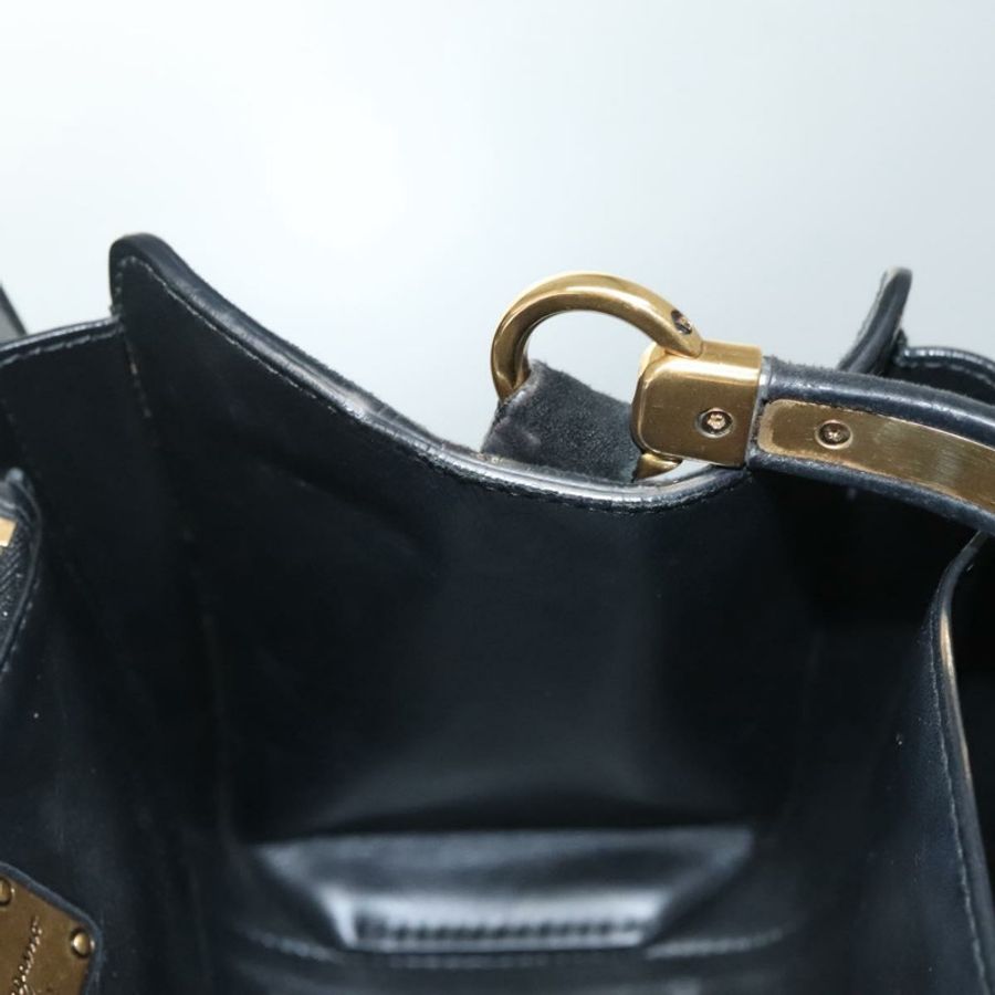 【日本直送】Salvatore Ferragamo Gancini 手袋 麂皮 金 黑色 正品 119192-18