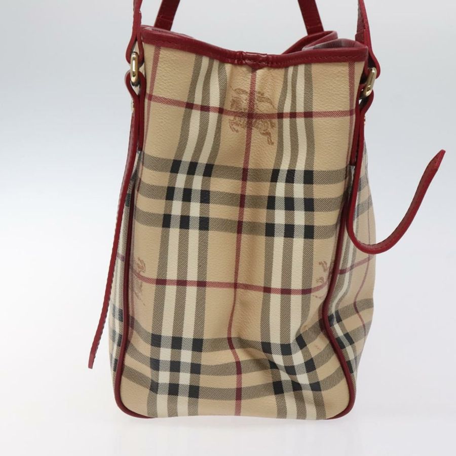 【日本直送】BURBERRY Nova 格紋肩背包 PVC 米色 金色 正品 119050-2