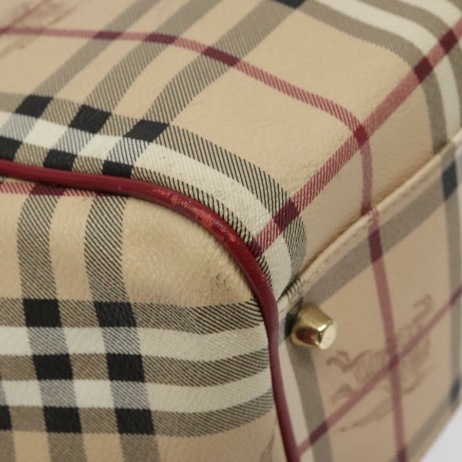 【日本直送】BURBERRY Nova 格紋肩背包 PVC 米色 金色 正品 119050-15