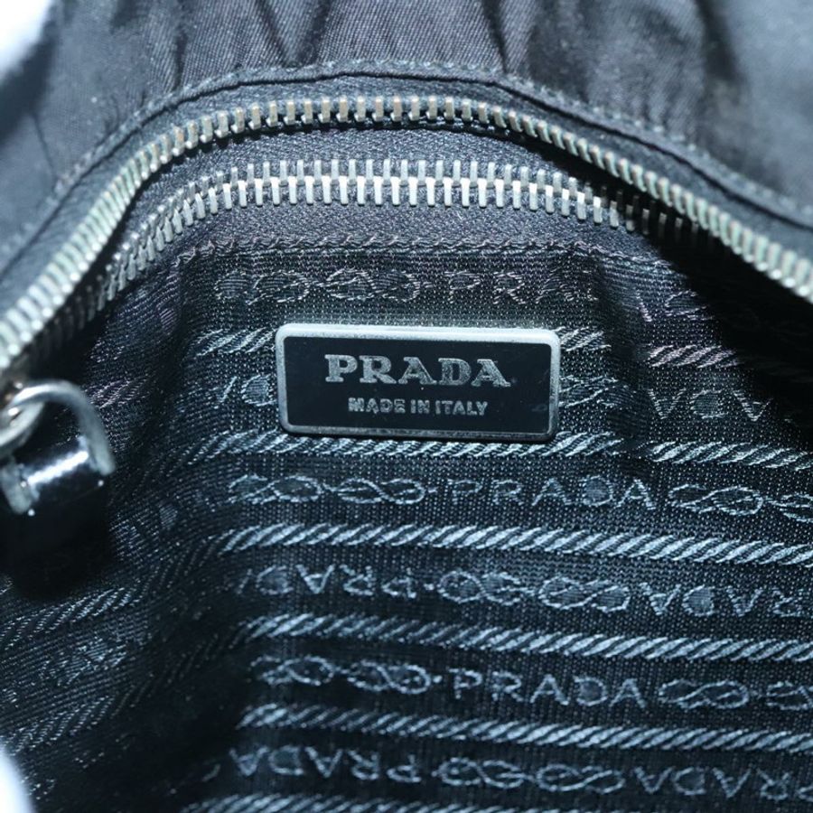 【日本直送】PRADA 蝴蝶肩背包 尼龍 黑色 銀色 正品 120559-18