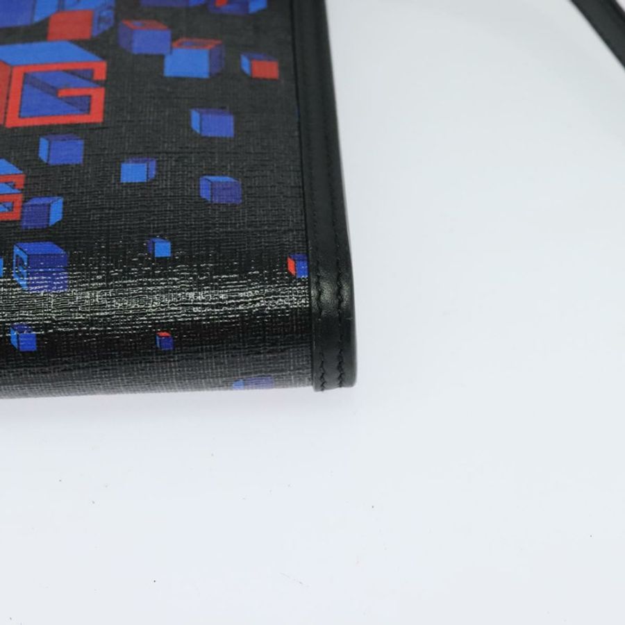 【日本直送】GUCCI 方形 G 太空肩背包 PVC 黑色銀色 631766 正品 KD535-14