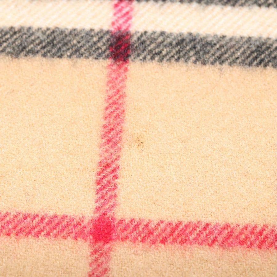 【日本直送】BURBERRY Nova 格紋圍巾 羊絨米色 正品 am8281-5