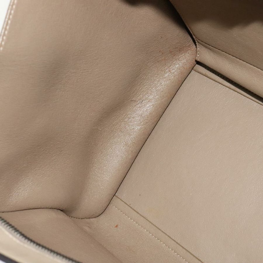 【日本直送】CELINE Trapeze 手提包 皮革 2way 米色 銀色 Auth hk2502-20