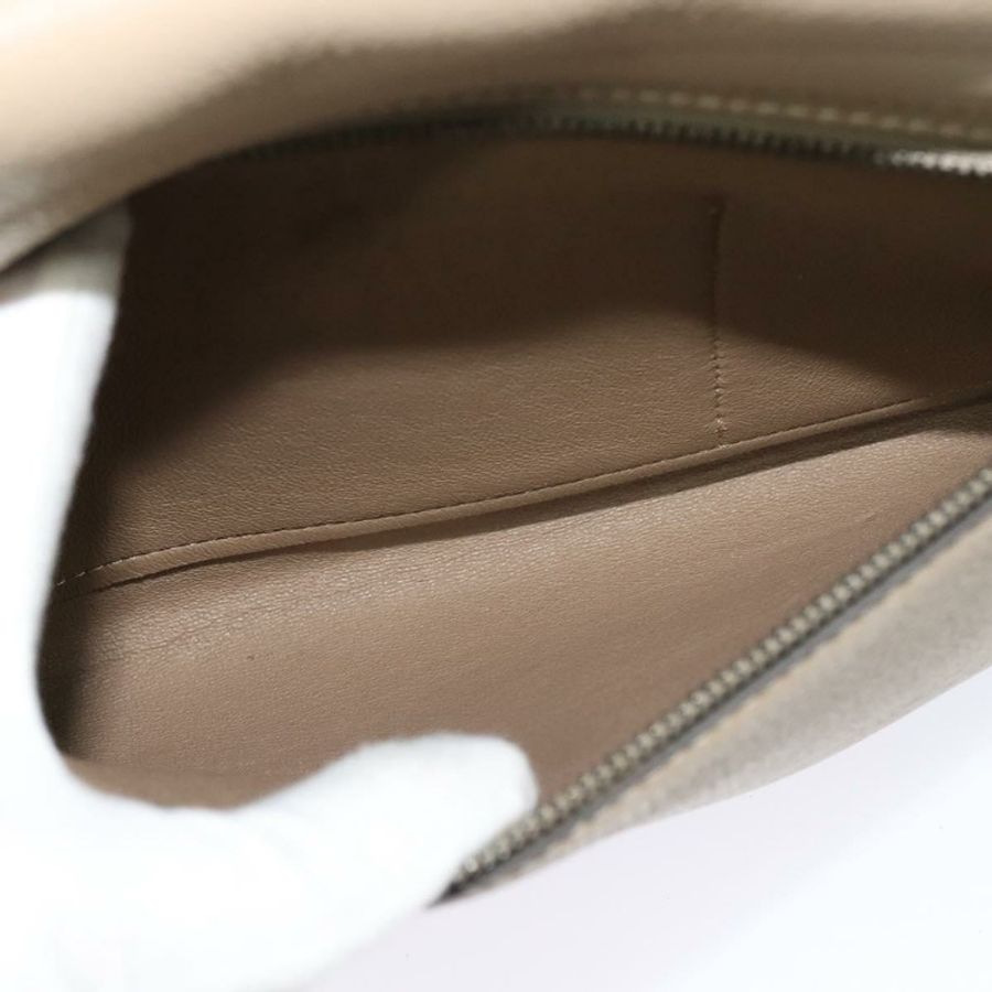 【日本直送】CELINE Trapeze 手提包 皮革 2way 米色 銀色 Auth hk2502-22