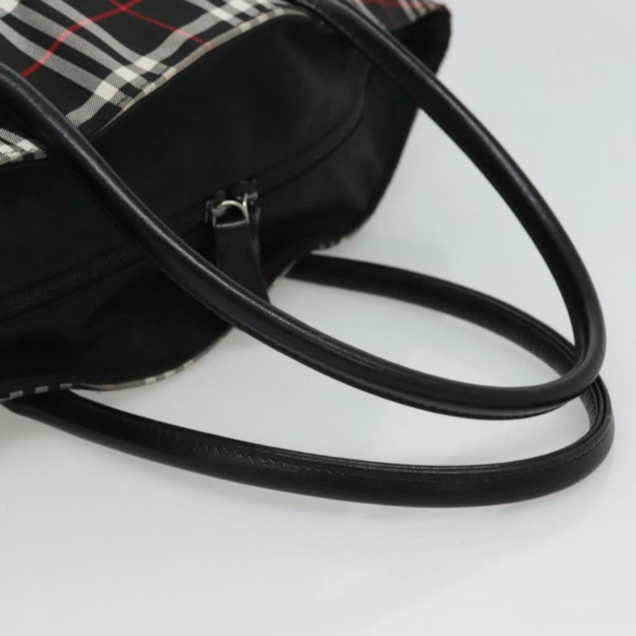 【日本直送】Burberrys Nova 格紋手提包 尼龍 黑色 銀色 正品 kk484-6