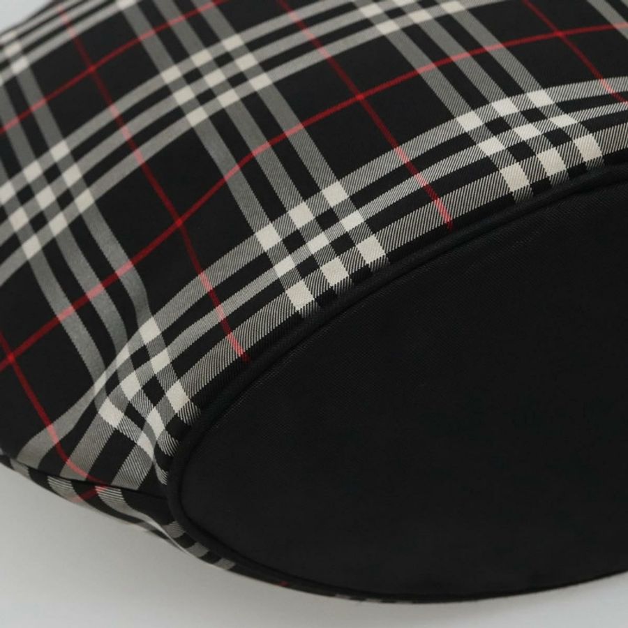 【日本直送】Burberrys Nova 格紋手提包 尼龍 黑色 銀色 正品 kk484-13