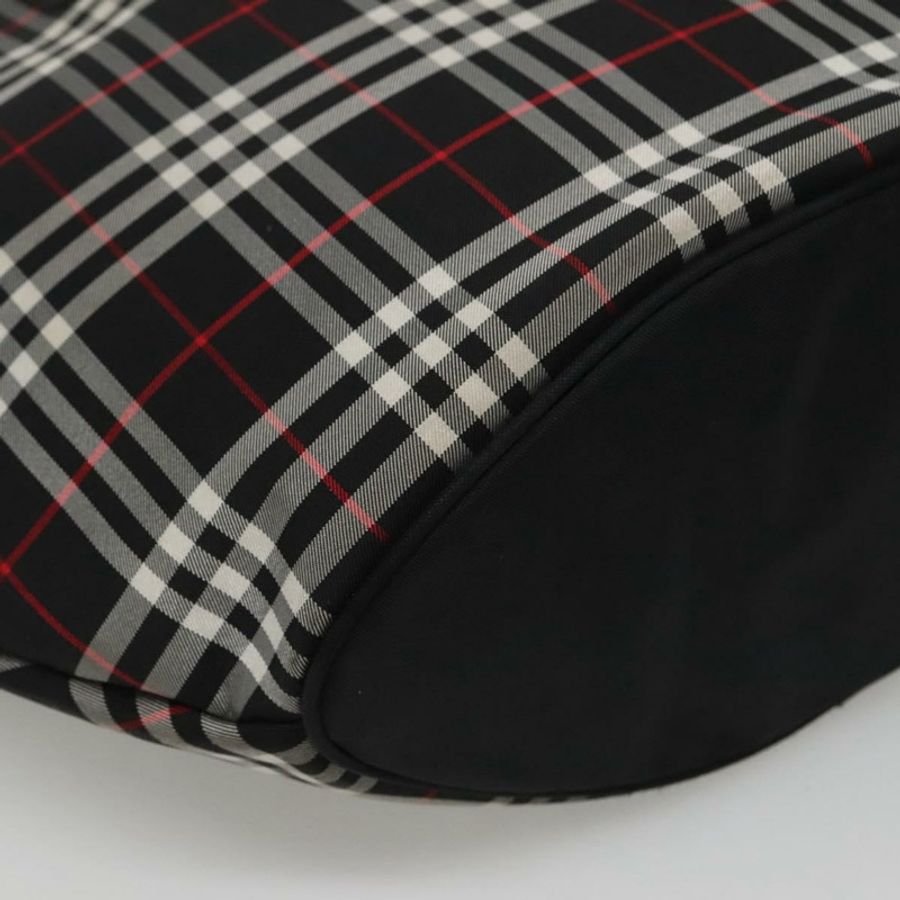 【日本直送】Burberrys Nova 格紋手提包 尼龍 黑色 銀色 正品 kk484-15