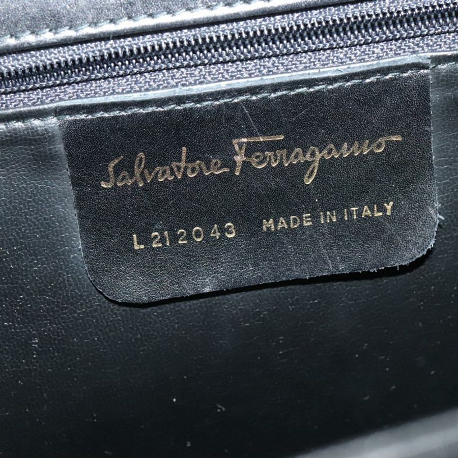 【日本直送】Salvatore Ferragamo 手提包 皮革 2way 金色 黑色 Auth 120974-11