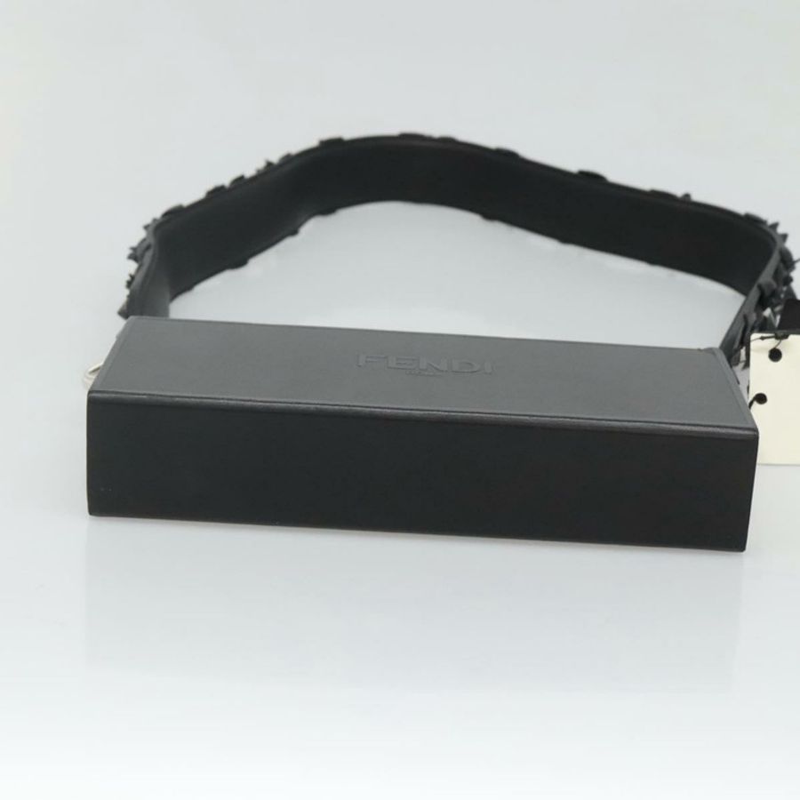 【日本直送】FENDI Box 肩背包 皮革 黑色 銀色 正品 hk2491-4