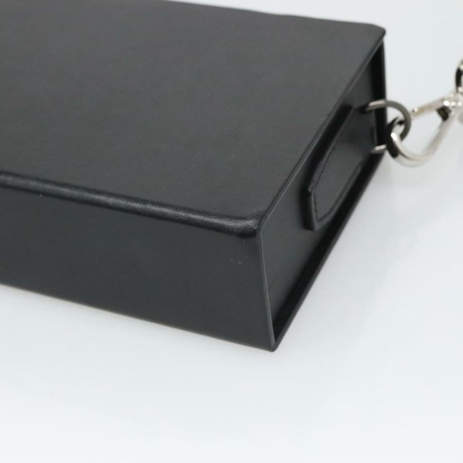【日本直送】FENDI Box 肩背包 皮革 黑色 銀色 正品 hk2491-14