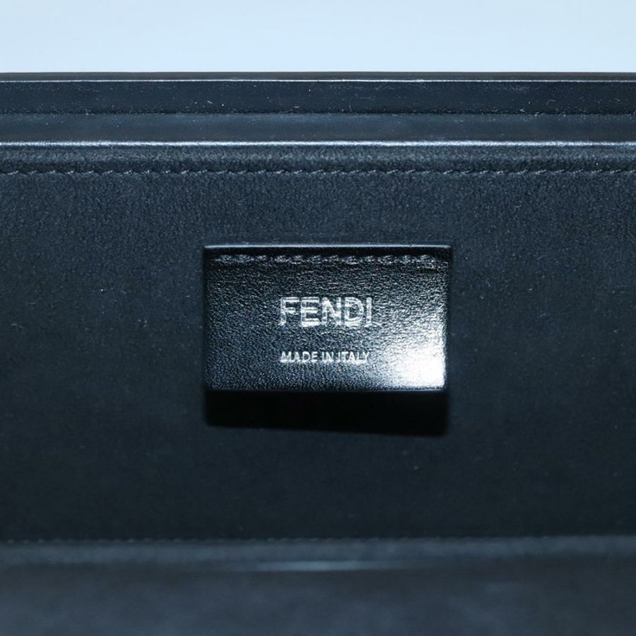 【日本直送】FENDI Box 肩背包 皮革 黑色 銀色 正品 hk2491-16