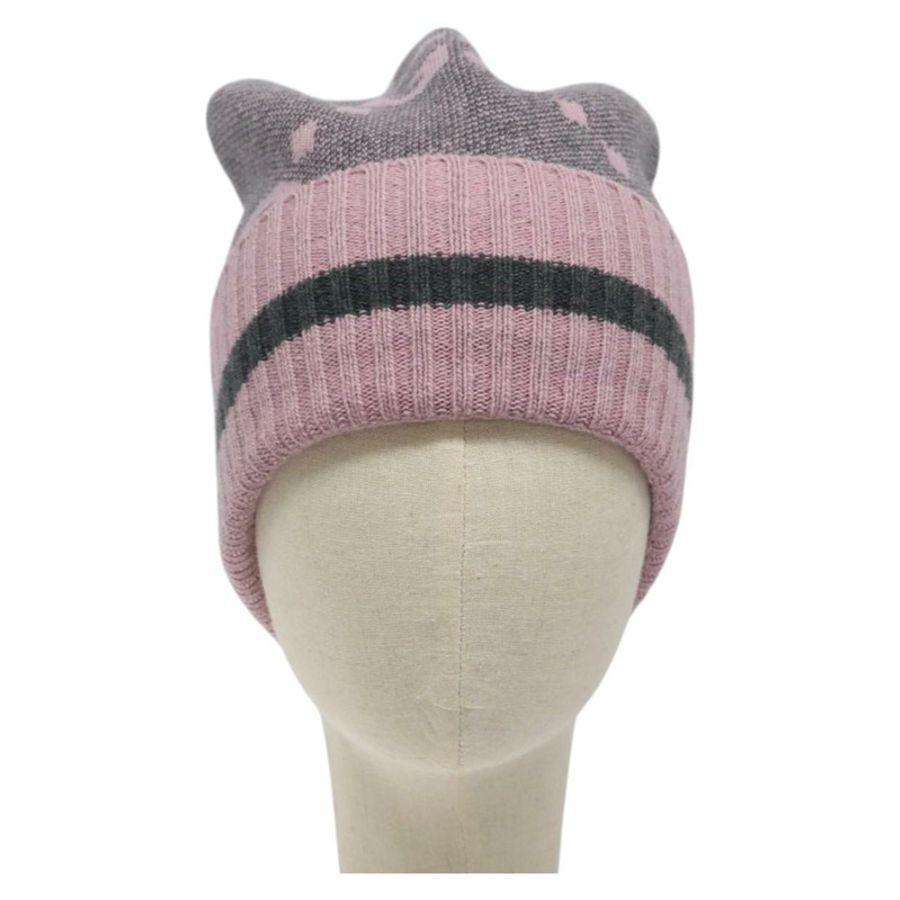 【日本直送】GUCCI GG帆布針織帽 羊絨色 M 粉紅色 676827 Auth am8353-12