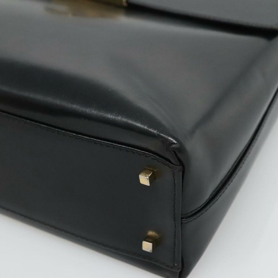 【日本直送】Salvatore Ferragamo Gancini 手提包 皮革 兩用 黑色 金色 正品 120978-8