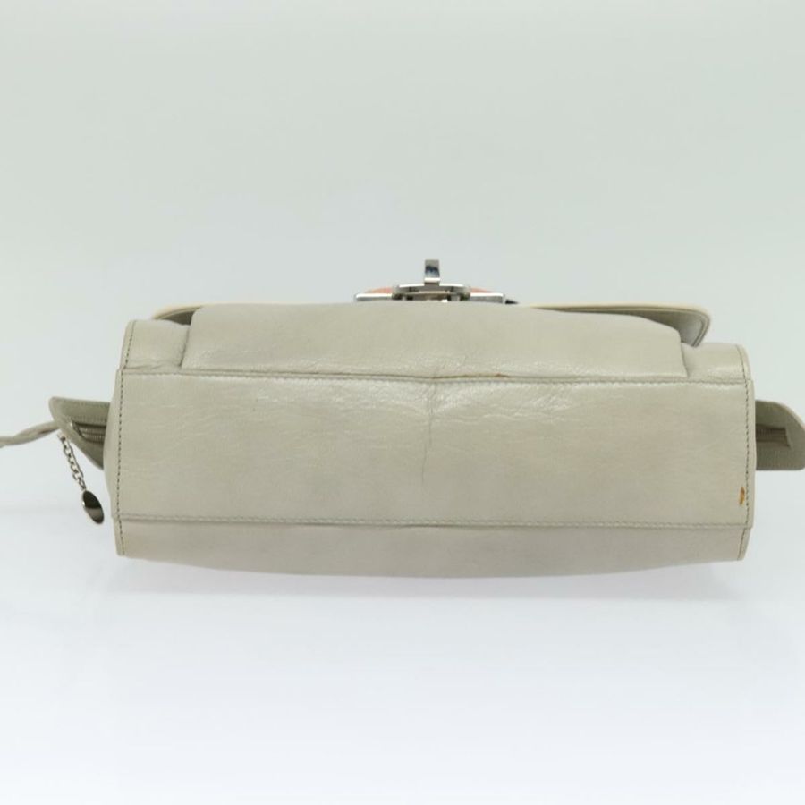 【日本直送】BALENCIAGA 灰色銀色皮革肩背包 正品 121412-4