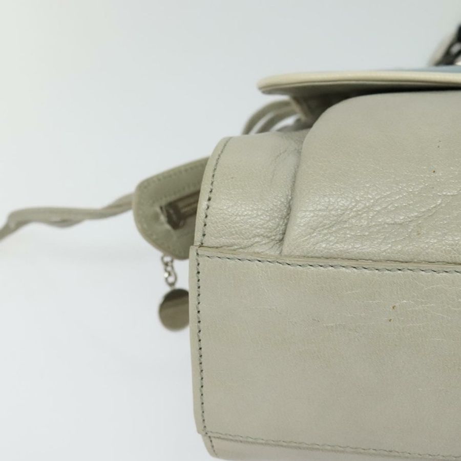 【日本直送】BALENCIAGA 灰色銀色皮革肩背包 正品 121412-8