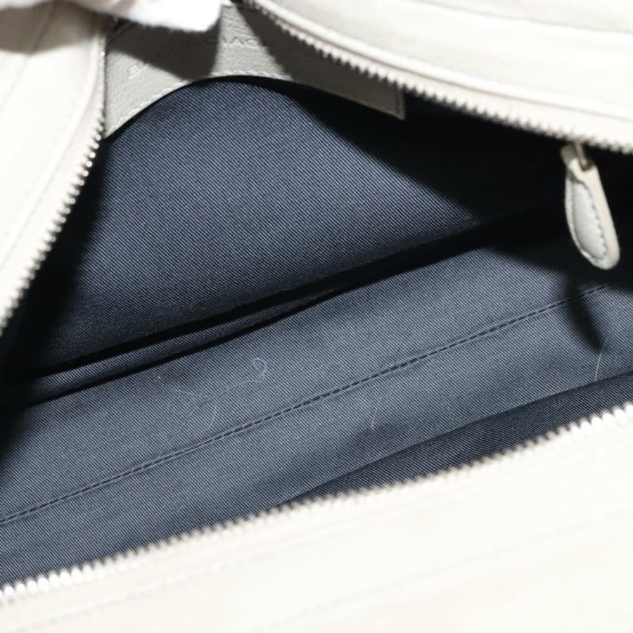 【日本直送】BALENCIAGA 灰色銀色皮革肩背包 正品 121412-10
