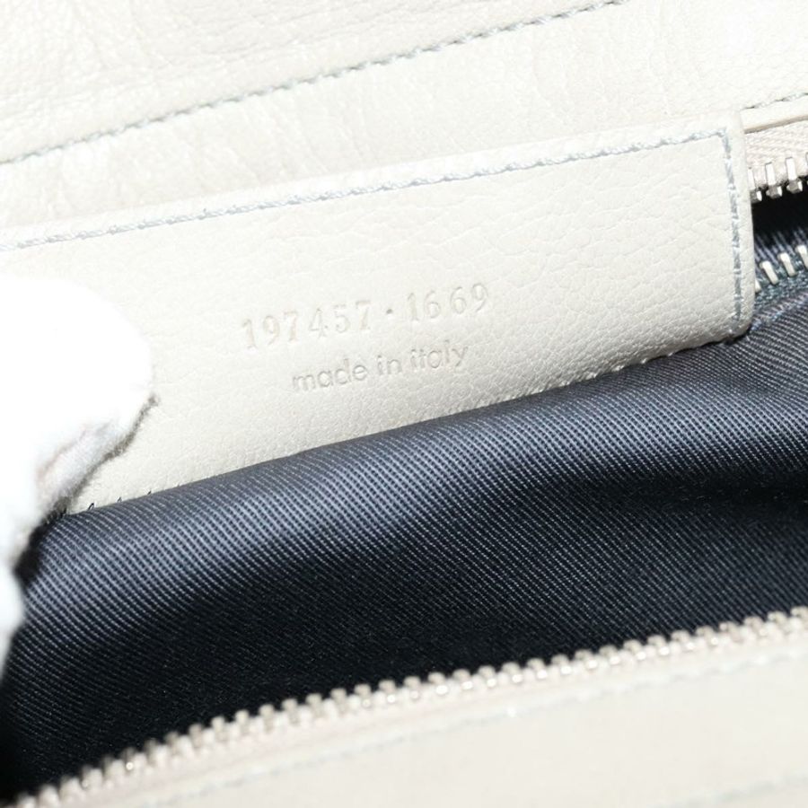 【日本直送】BALENCIAGA 灰色銀色皮革肩背包 正品 121412-11