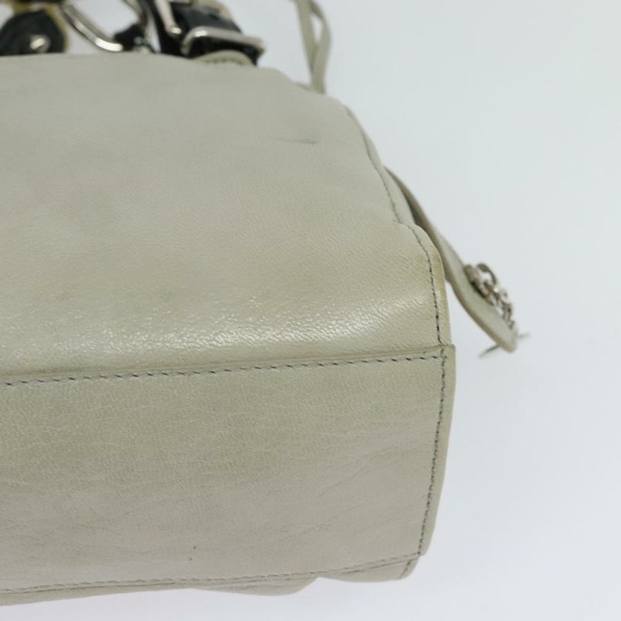 【日本直送】BALENCIAGA 灰色銀色皮革肩背包 正品 121412-15