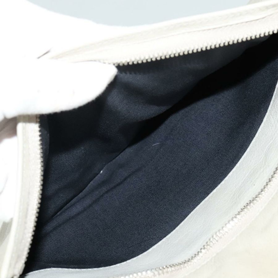 【日本直送】BALENCIAGA 灰色銀色皮革肩背包 正品 121412-19