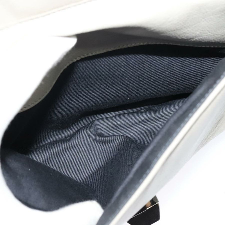 【日本直送】BALENCIAGA 灰色銀色皮革肩背包 正品 121412-21