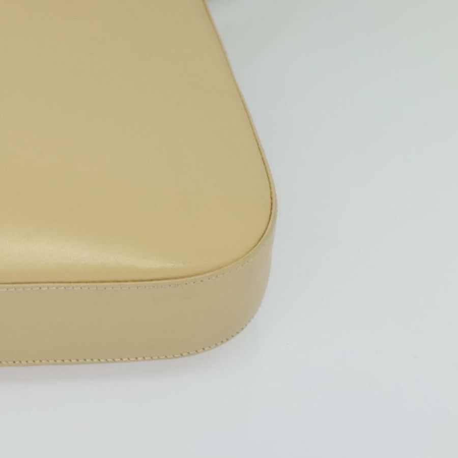 【日本直送】Salvatore Ferragamo Gancini 肩背包 皮革 米色 金色 正品 121419-13