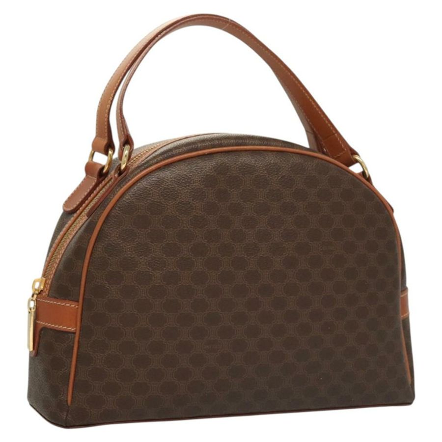 【日本直送】CELINE Macadam帆布手提包 PVC皮革 棕色 金色 正品 121455-0