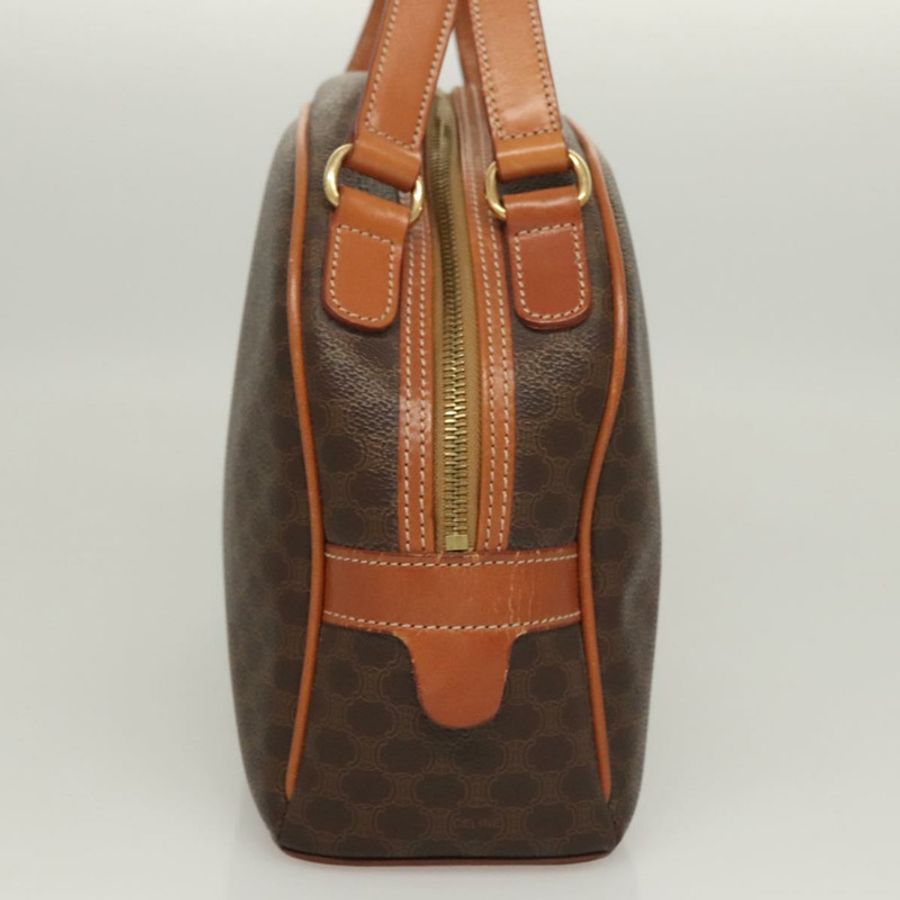 【日本直送】CELINE Macadam帆布手提包 PVC皮革 棕色 金色 正品 121455-2
