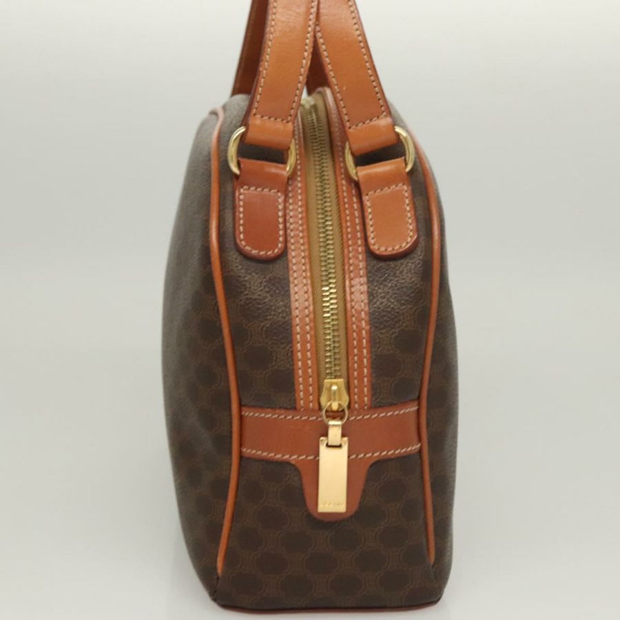 【日本直送】CELINE Macadam帆布手提包 PVC皮革 棕色 金色 正品 121455-3