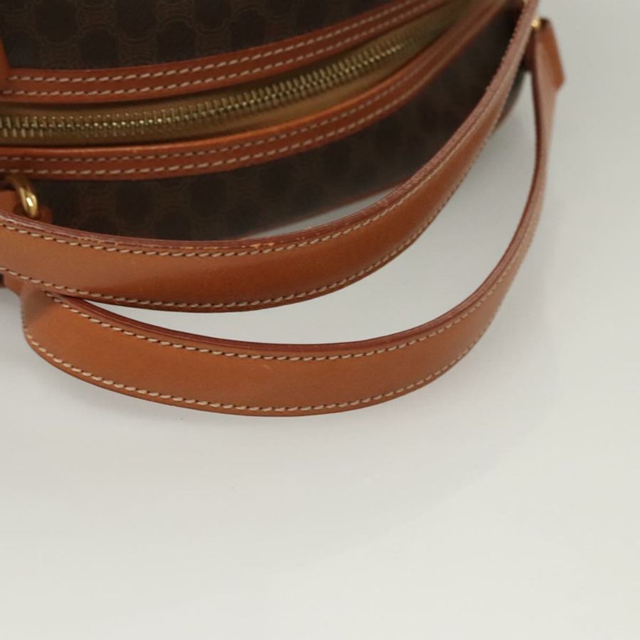【日本直送】CELINE Macadam帆布手提包 PVC皮革 棕色 金色 正品 121455-6