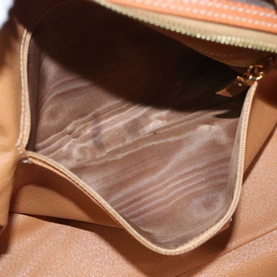 【日本直送】CELINE Macadam帆布手提包 PVC皮革 棕色 金色 正品 121455-10