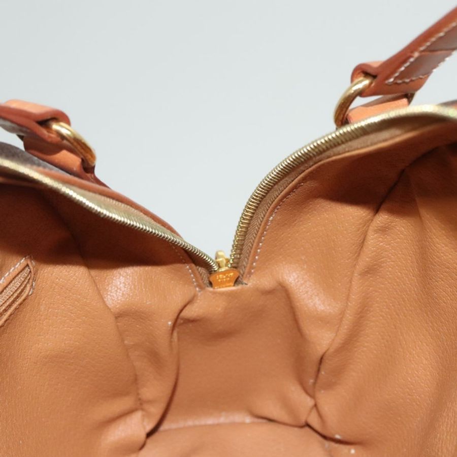 【日本直送】CELINE Macadam帆布手提包 PVC皮革 棕色 金色 正品 121455-18