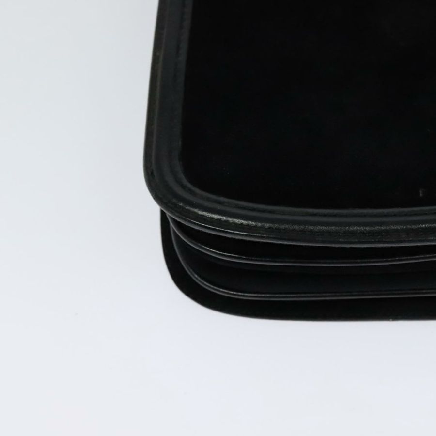 【日本直送】Salvatore Ferragamo Gancini 鏈條肩背包,黑色麂皮,金色,正品編號 120977-14