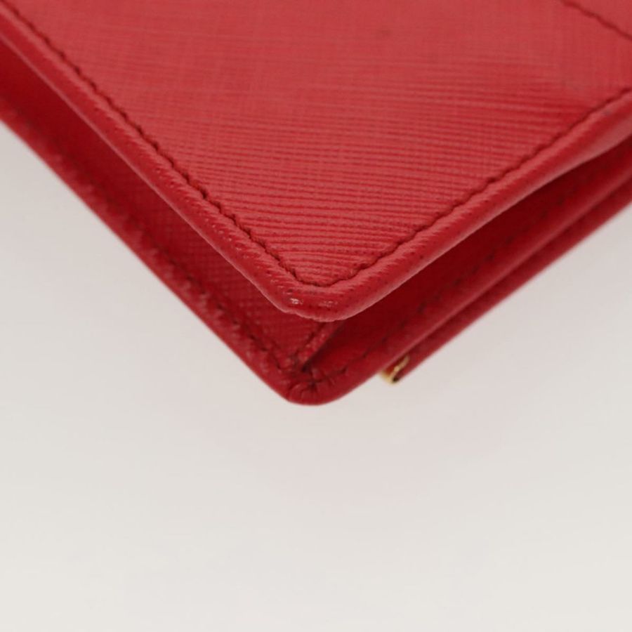 【日本直送】Salvatore Ferragamo Gancini 卡包 皮革 紅色 金色 Auth bs24757-15