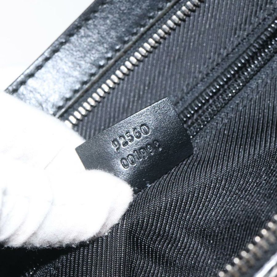 【日本直送】GUCCI 單肩包 尼龍 黑色 銀色 92560 正品 ep8886-11