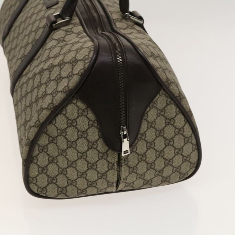 【日本直送】GUCCI GG Supreme 波士頓包 PVC 棕色銀色 108793 正品 ki5734-2