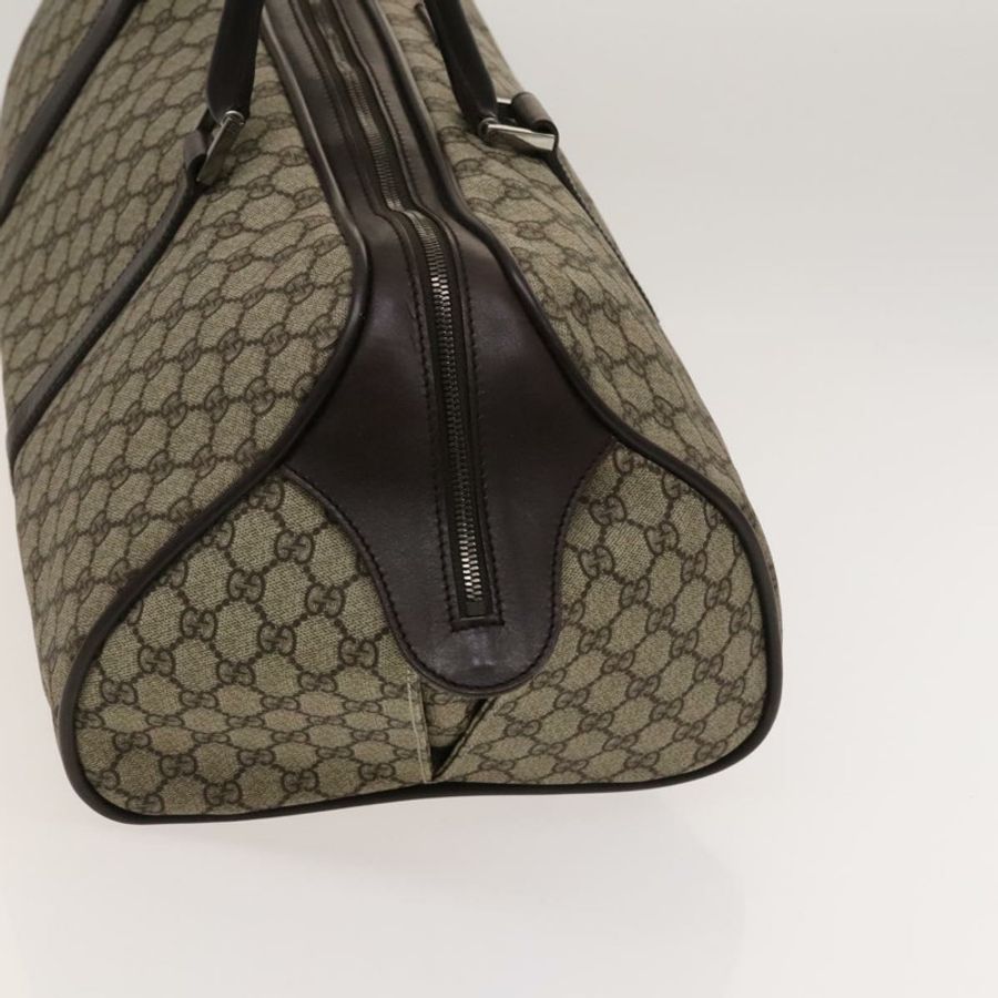 【日本直送】GUCCI GG Supreme 波士頓包 PVC 棕色銀色 108793 正品 ki5734-3
