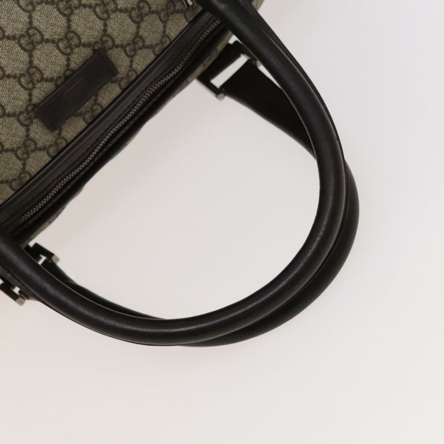 【日本直送】GUCCI GG Supreme 波士頓包 PVC 棕色銀色 108793 正品 ki5734-6