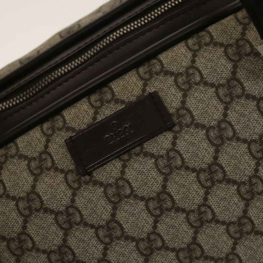 【日本直送】GUCCI GG Supreme 波士頓包 PVC 棕色銀色 108793 正品 ki5734-16