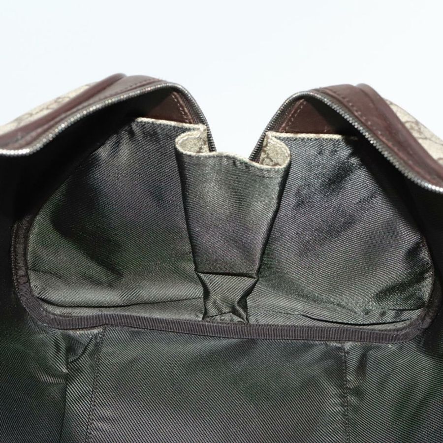 【日本直送】GUCCI GG Supreme 波士頓包 PVC 棕色銀色 108793 正品 ki5734-18