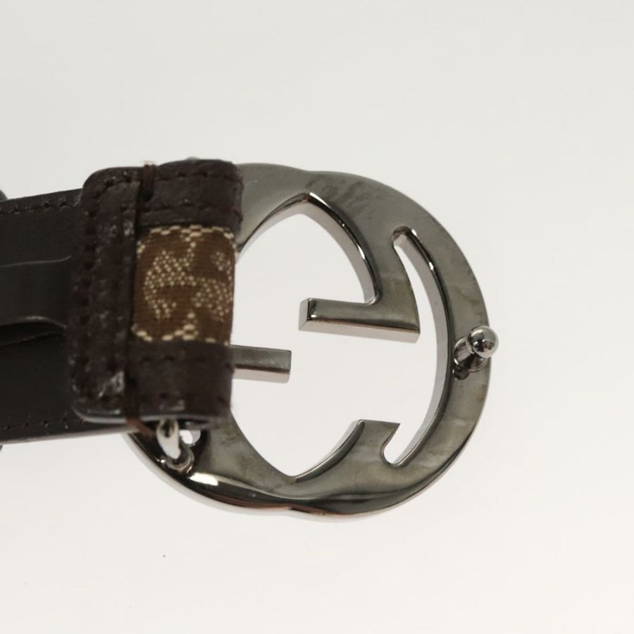 【日本直送】GUCCI GG帆布互扣腰帶 33.5吋 米棕色 114874 正品號 122413-6