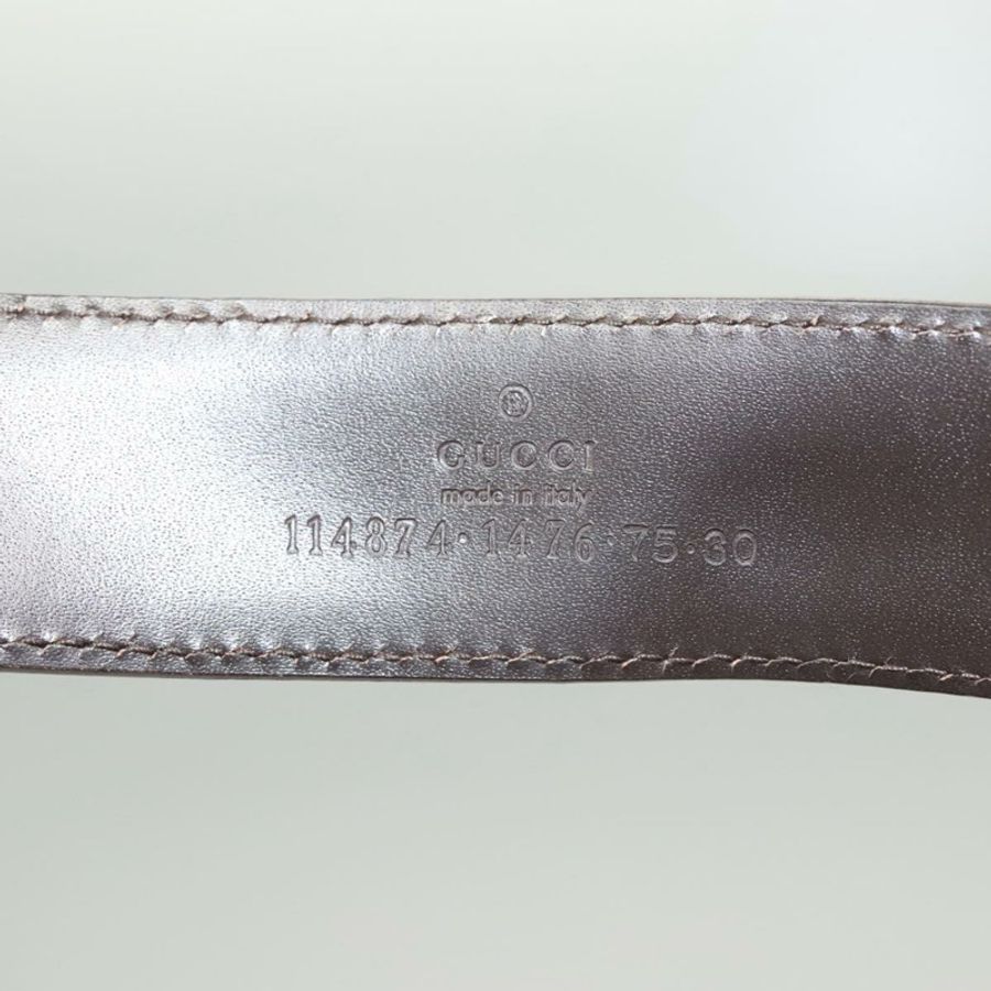 【日本直送】GUCCI GG帆布互扣腰帶 33.5吋 米棕色 114874 正品號 122413-9
